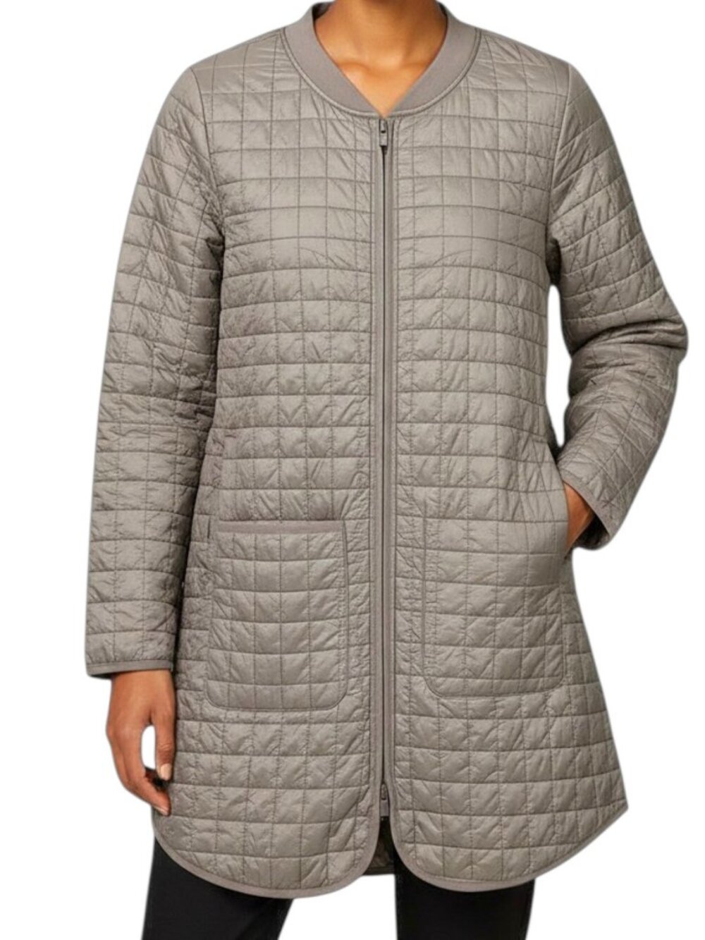 Athleta NWOT Grandview Primaloft Shell Quilted Jacket Gray Lightweight/Fall - M